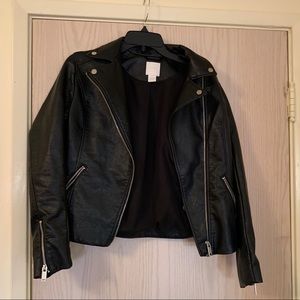 H&M leather jacket-size 4
